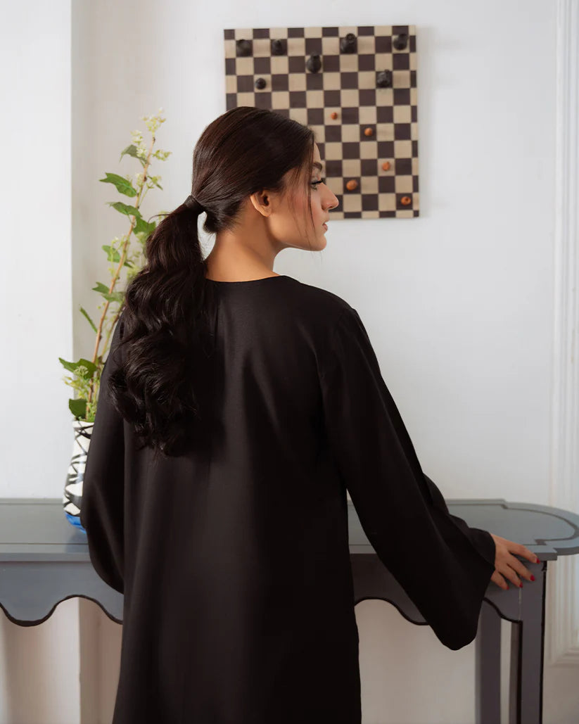Jet Black Luxe Kurta Set